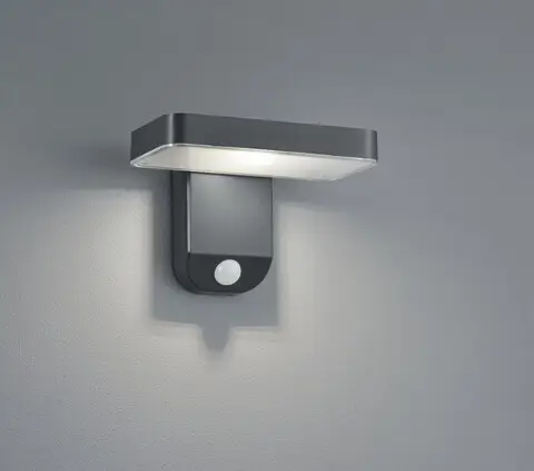 Aplica de perete pentru exterior cu senzor Esquel, RL, 18x12 cm, 4.5W, 1x SMD, plastic, antracit Promoție