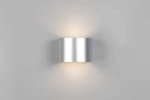 Cel mai vândut Aplica de perete rotunda pentru exterior Genie, RL NOW, 14x12x10 cm, 1W, 2x SMD, plastic, titaniu