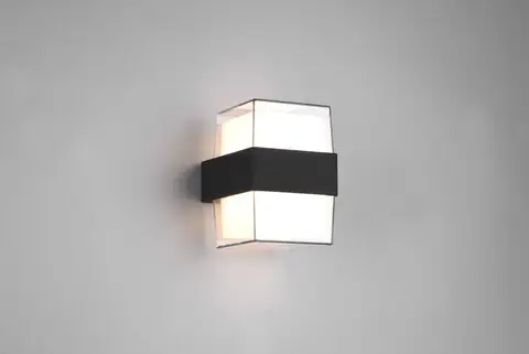 Aplica de perete patrata pentru exterior Molina, RL, 9.6x13.2 cm, 4.6W, 1x SMD, aluminiu, antracit/transparent Ofertă de sezon