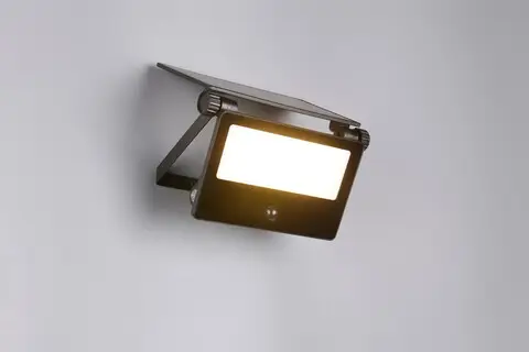 Cumpărături sigure Aplica de perete pentru exterior cu senzor Moura, RL, 20.5x15.5x17.5 cm, 18W, 1x SMD, aluminiu, negru mat