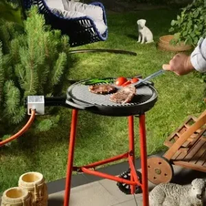 Gratar, Hermia, 446RNG1101, Suprafata de gatit tip grill, Portocaliu Livrare gratuită