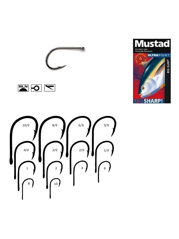Carlig negru nichel Mustad 10829BLN.nr.3/0 Retur gratuit