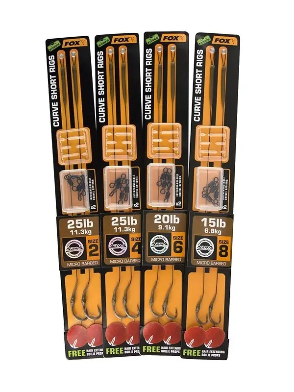 Reduceri Fox, Edges, Carlige Legate, Curve Short Brown, 20Lb/2buc Nr.8