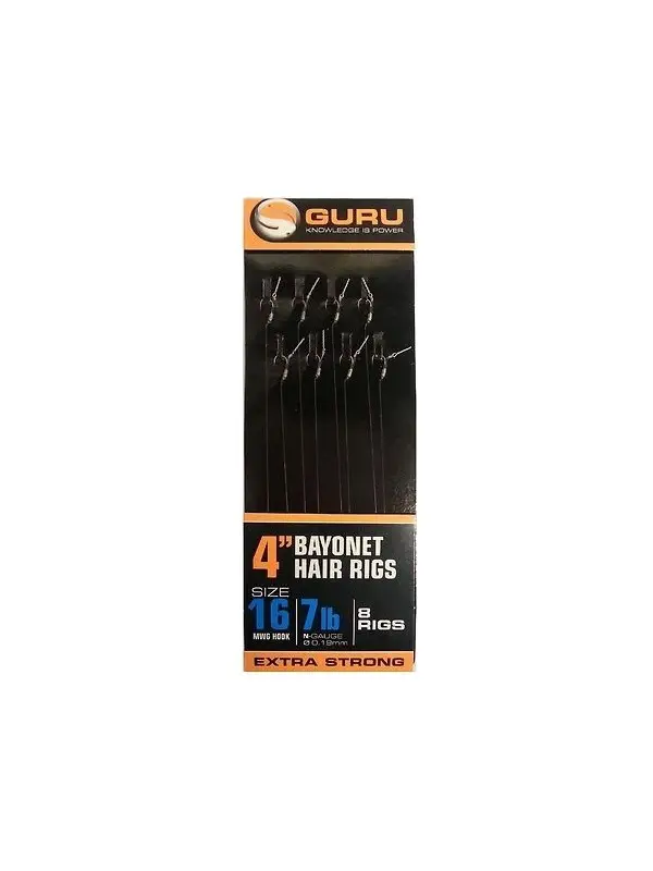 Livrare gratuită Montura Bayonets, Guru, Carlig Nr.10/0.25 mm/10 cm/8 buc.