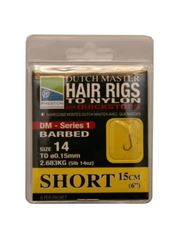 Reducere extra Preston, Carlige Legate, DM Hair Rigs, 15cm/Nr14