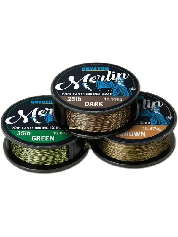 Kryston Fir Textil Merlin Fast Sinking Supple Darl Silt 20mt/35Lb (11.33kg) Preț redus