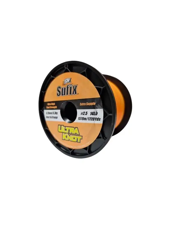 Sufix, Fir Mono, Ultra Knot, Fluo Yellow&Orange (0,23~0,40mm) Ultima șansă