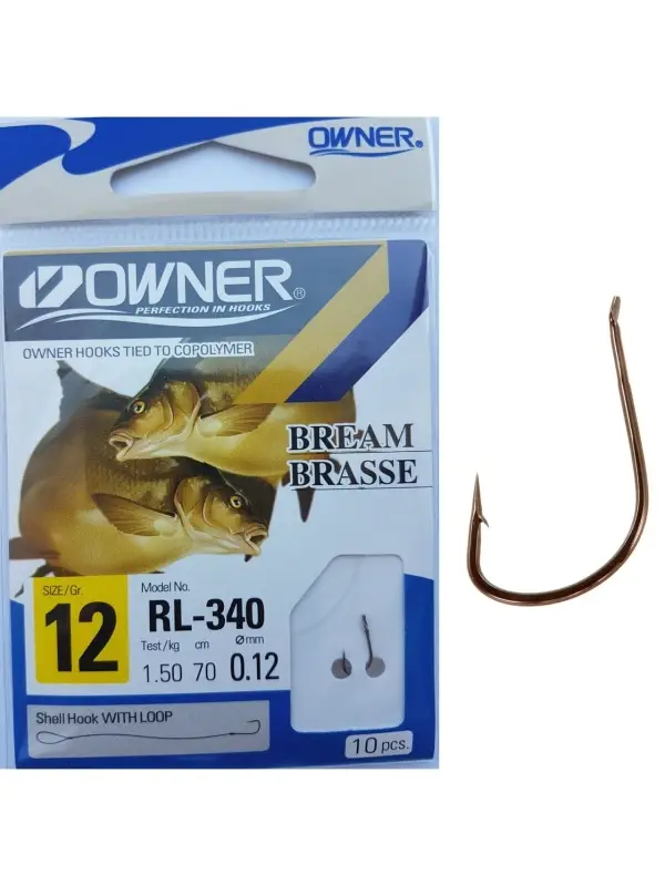 Preferatul clienților OWNER Carlige Legate RL-340 53816 Nr.12 0.12mm/70cm