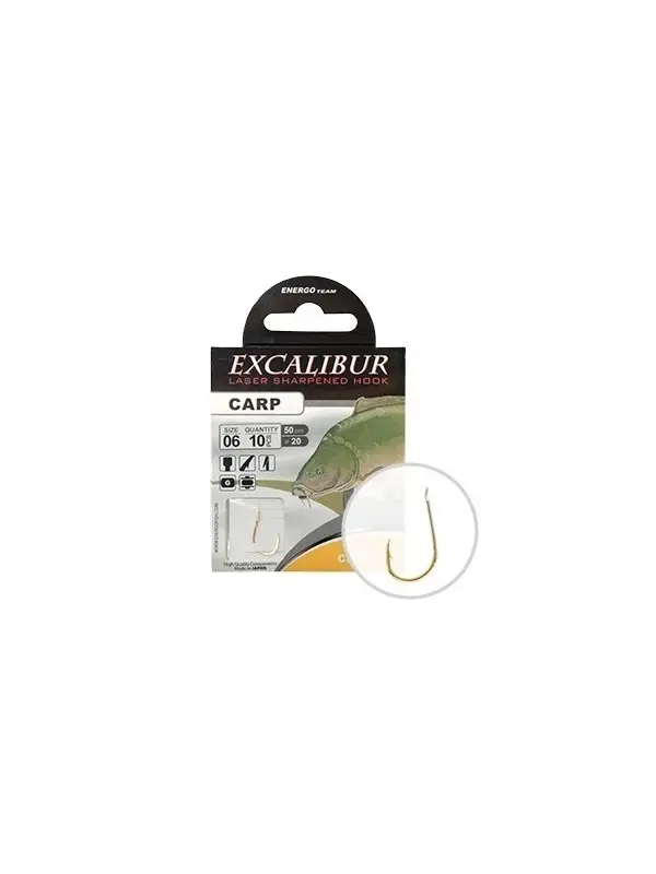 Energo Team Carlige Legate Excalibur Carp Classic 10 buc. Gold (Nr.1~14) Lichidare de stoc