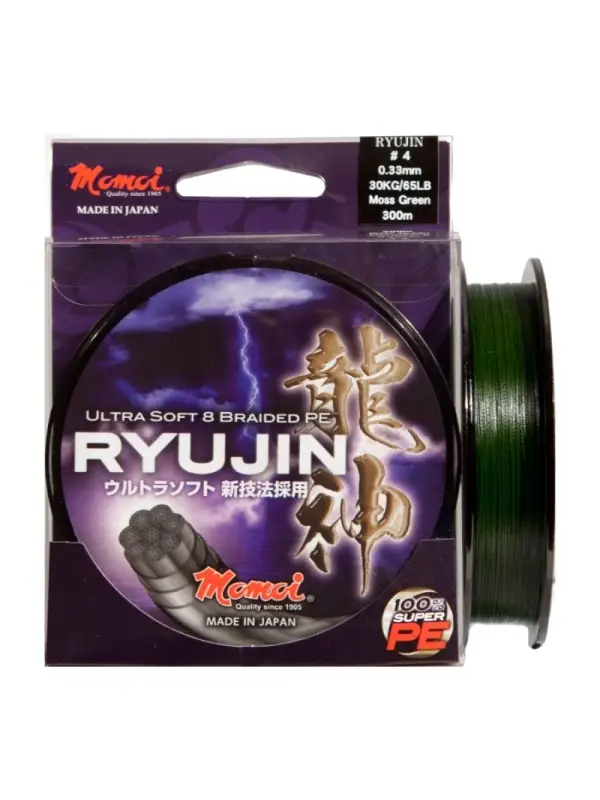 Fir Textil Momoi Ryujin PE Braided Dark Green 300m (0.23mm ~ 0.57mm) Retur gratuit