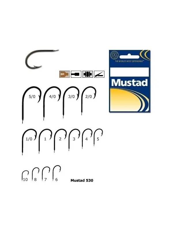 Promoție Carlig Mustad, Tip 530, Bronz Rotund