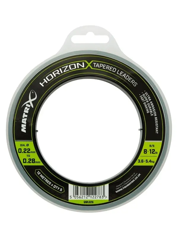 Lichidare de stoc Fir Inaintas, Matrix, Horizon X Tapered Shock Leader, 0,22~0,28mm