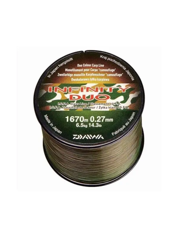 Daiwa, Fir Mono, Infinity Duo Camo, Verde/Negru, 0.31 - 1210 mt Ofertă limitată