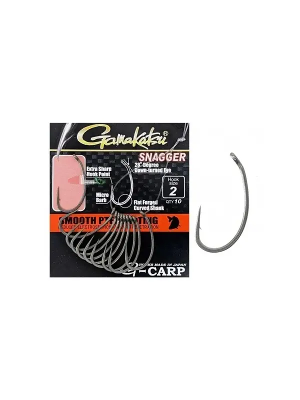 Gamakatsu, Carlige G-Carp, Snagger, 10Buc Preț promoțional