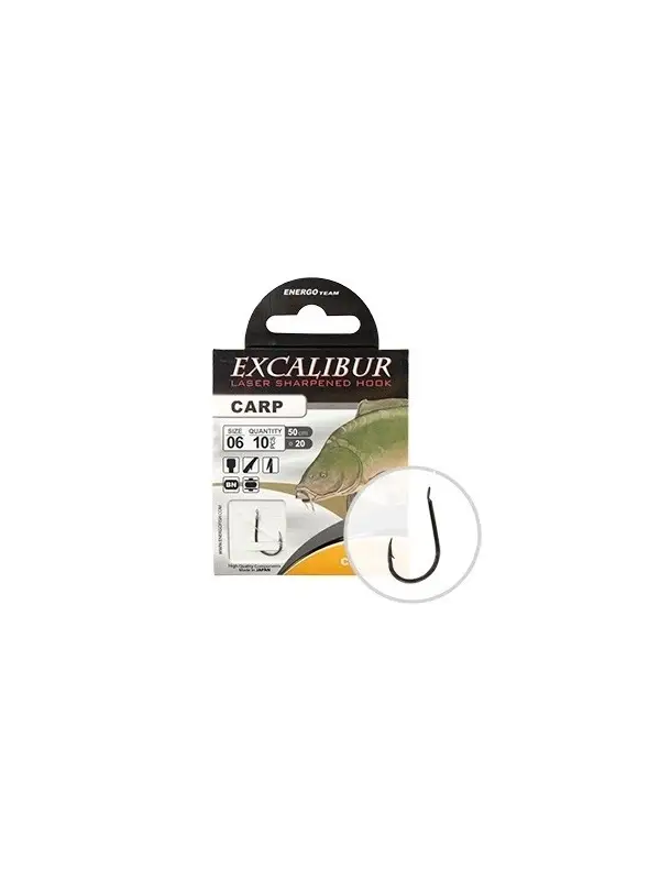 Cumpărături sigure Energo Team Carlige Legate Excalibur Carp Classic Nr.1/10 buc.