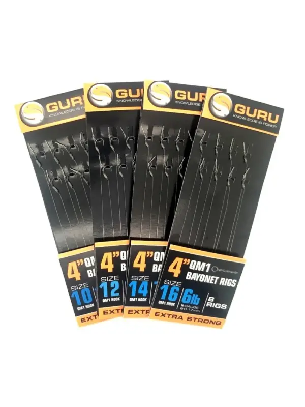 Montura Bayonets, Guru, Carlig QM1, Nr.10/0.25 mm/38 cm/8 buc. Expediere rapidă