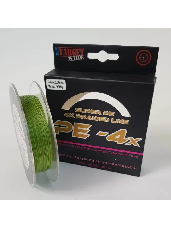 Plată securizată Target Wire 4x Fir Textil Dark Green 150mt - 0,40mm/28,21kg