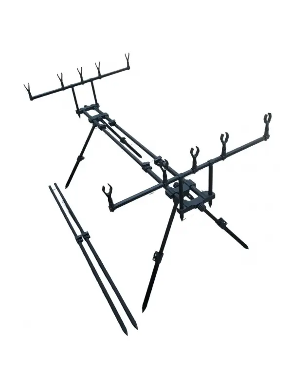 Cumpără online FL, Rod Pod Sky 4+2 Picioare 5 Posturi Aluminiu Negru 149