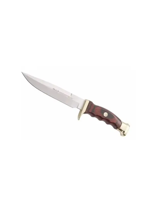 Muela Cutit Vanatoare MLRANGER-14R + Teaca Piele Maner Lemn Chilipir