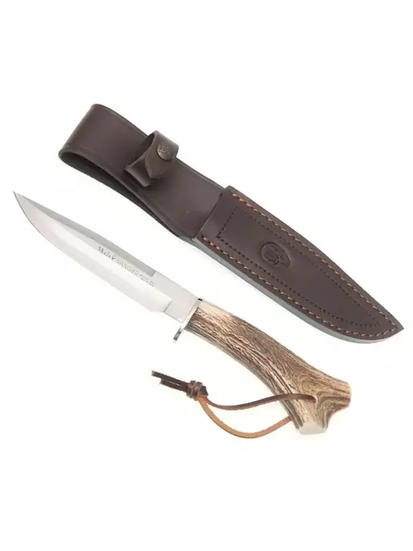 Discount Muela Cutit Vanatoare Lama 14 cm. + Teaca Piele MLRANGER-14H