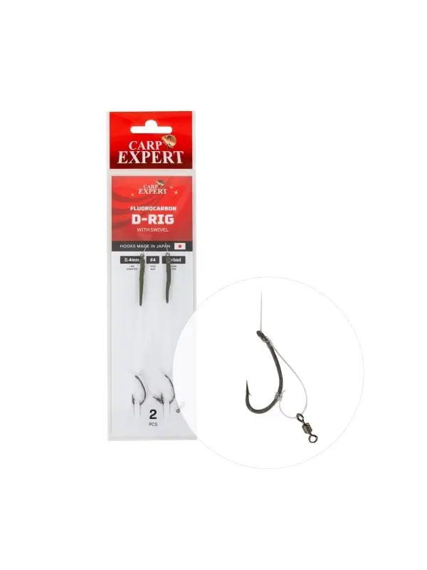 Carp Expert, D-Rig Fluorocarbon, Nr.4/2buc Popular