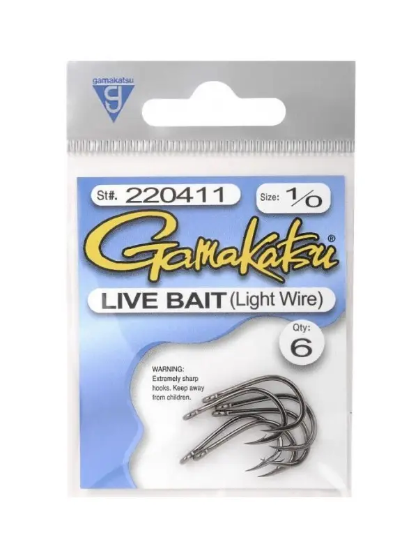 Gamakatsu, Carlige Light Wire, Nr.4/7buc Black Preț redus