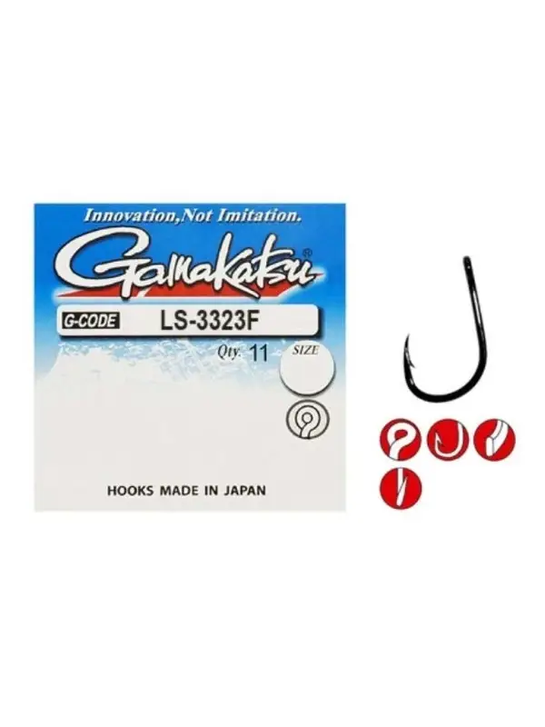 Ofertă specială Gamakatsu, Carlige LS-3323F, Black Cu Ochet