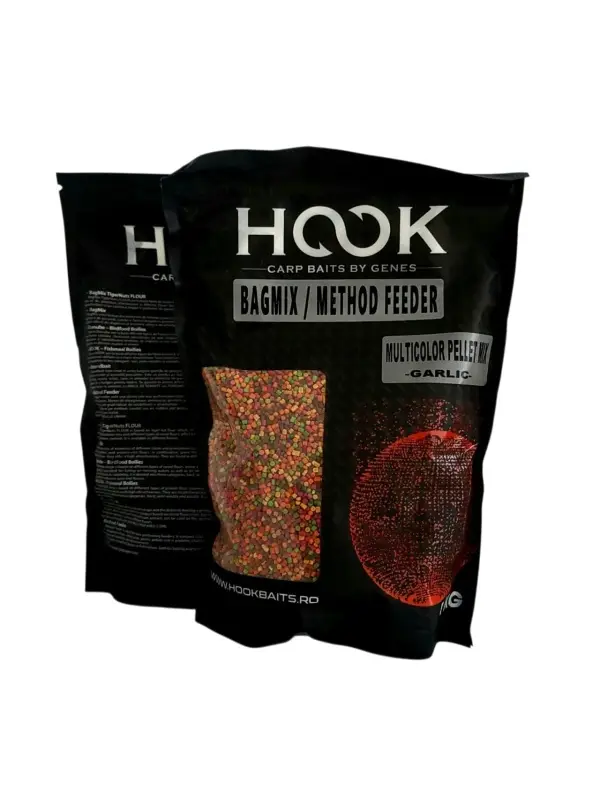 Plată sigură Hook Baits, Mix Pelete Multicolor, 2 mm, 1kg.