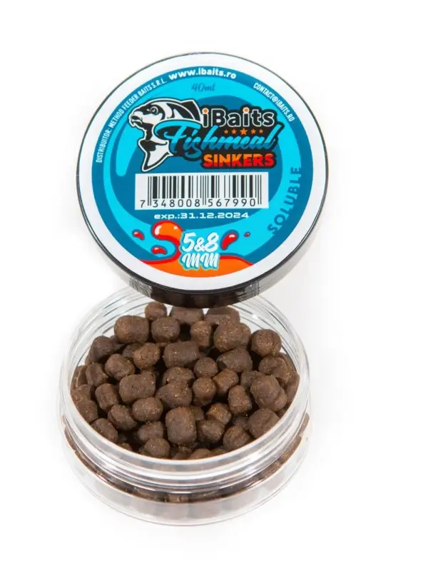 IBaits Dumbells, Sinkers, 5 & 8 mm, Fishmeal, Solubile Ofertă