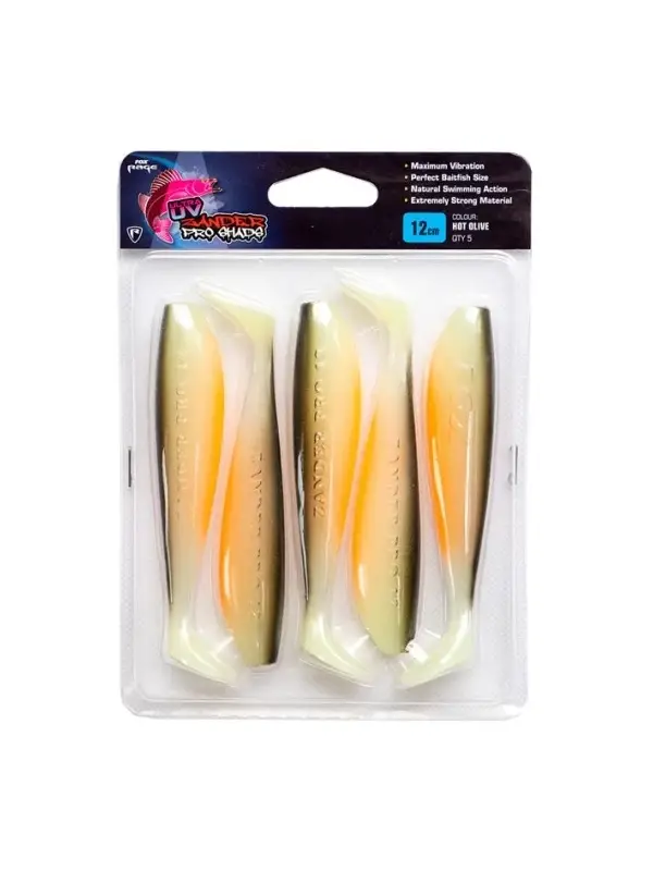 Mai ieftin Fox Rage, Shad Zander Pro, Ultra UV, 10cm/5buc, Hot Olive