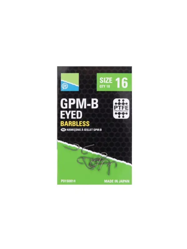 Livrare expres Preston, Carlige, GPM-B Eyed, Cu Ochet Barbless