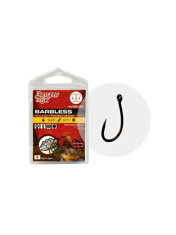 Benzar, Carlige Round Feeder, Barbless Cu Ochet Expediere rapidă
