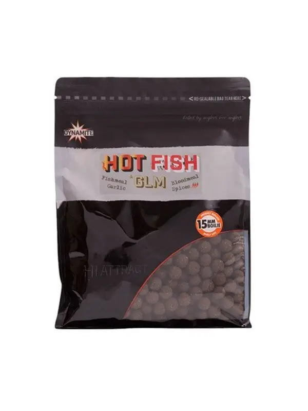 Dynamite Baits Boilies Hot Fish & Glm 1 kg. Preț redus