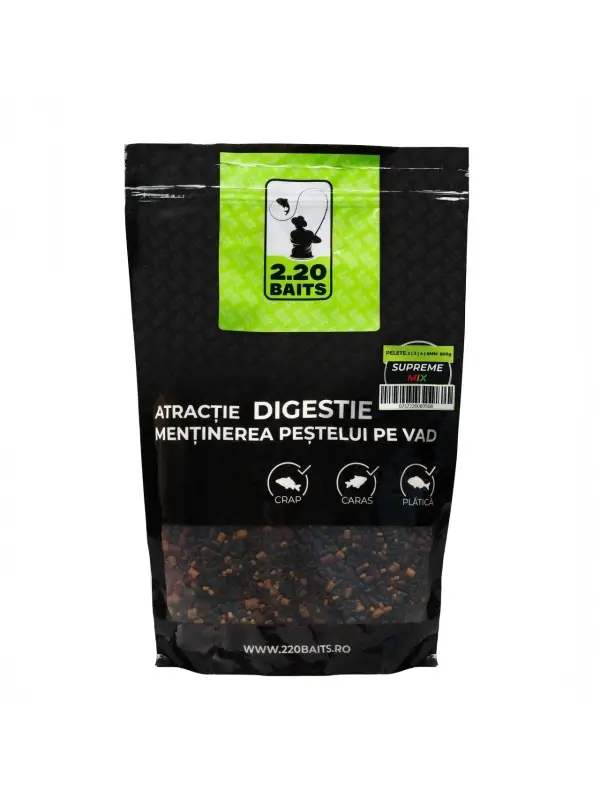 Ofertă limitată 2.20 Baits Pelete Supreme 800 gr/2,3,4,6 mm. Mix