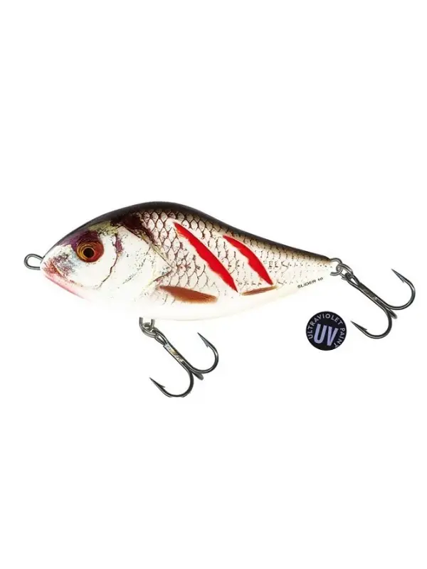 Salmo, Vobler Slider, WRGS - Wounded Real Grey Shiner, Floating / Sinking, 5; 7; 10; 12cm Plată sigură