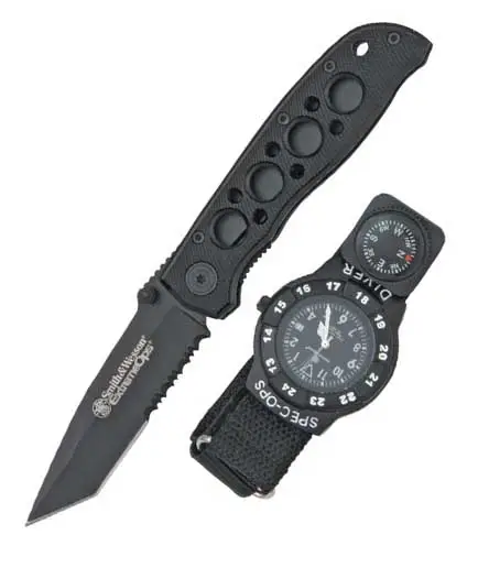 Smith & Wesson Special Ops Watch/knife Combo SWWSO2 Livrare gratuită