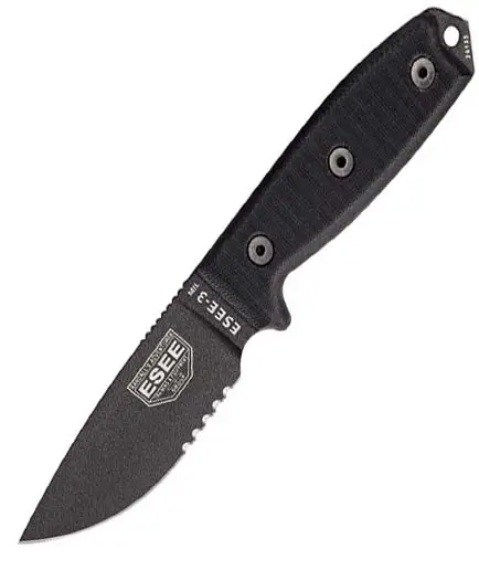 Ofertă de sezon ESEE Model 3 Black G-10 Serrated