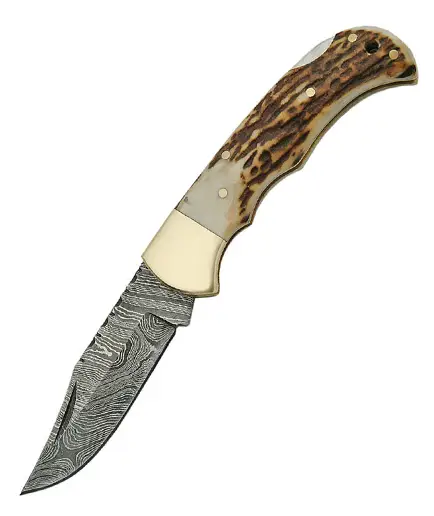 Bestseller Damascus Lockback Stag