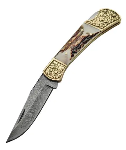 Livrare expres Damascus Stag Engraved Bolster