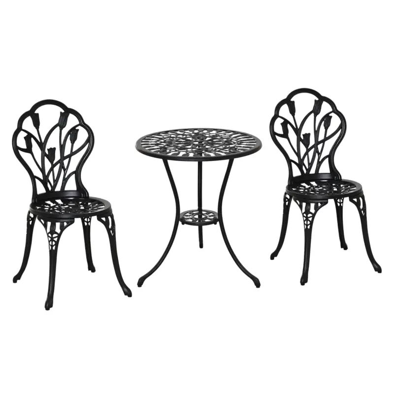Outsunny Set de Gradina 3 Piese din Aluminiu, Set Exterior Preț redus