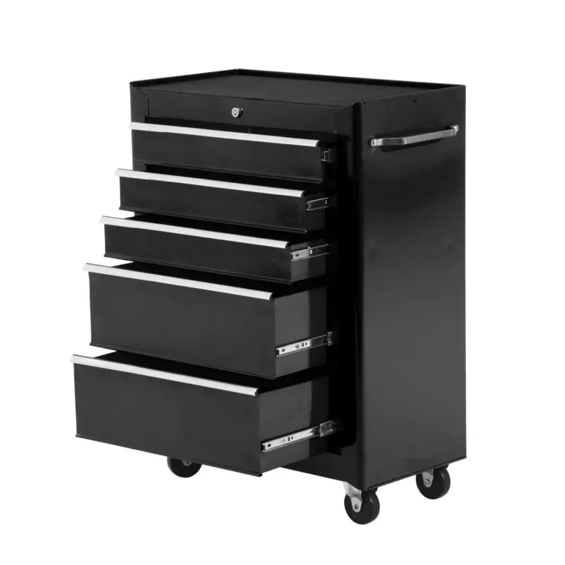 HOMCOM carucior scule pentru atelier, 61.5x33x85cm negru Super ofertă