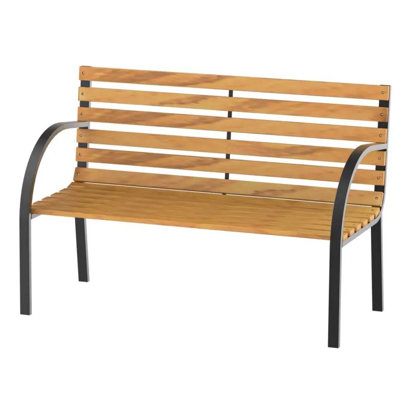 Outsunny Banca de Gradina sau Terasa cu 2 locuri, in Otel 122L x 60L x 83Hcm Vezi acum