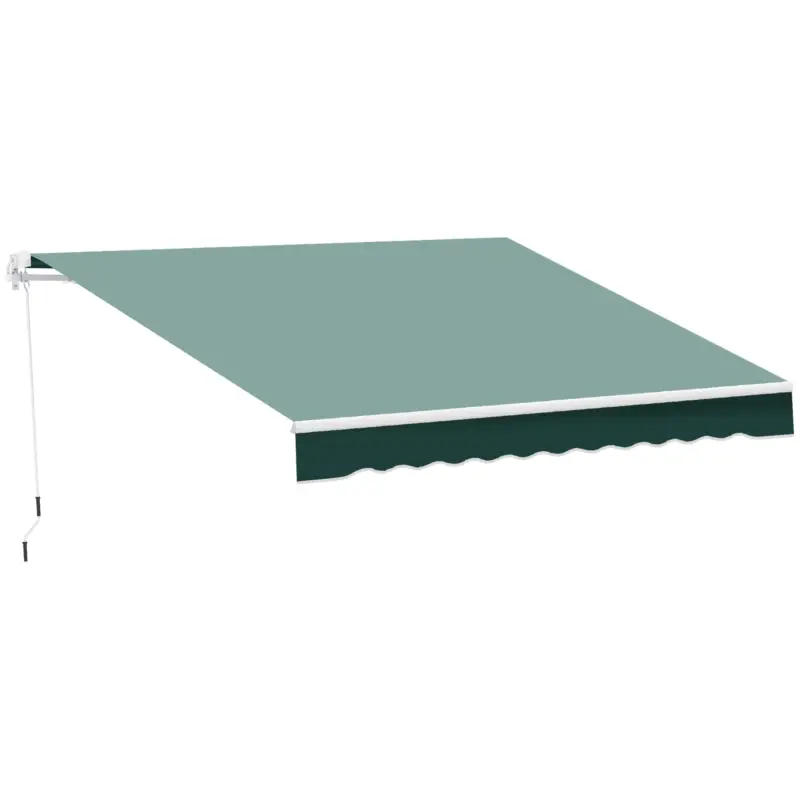 Bestseller Outsunny Perdea de Soare Rulanta Manuala de Perete Tesatura de Poliester 2.5 × 2m Verde