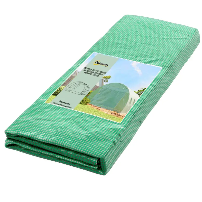 Popular Outsunny Prelata Sera 4×3×2 m – Cu 8 Ferestre, Usa Rulanta si Margini