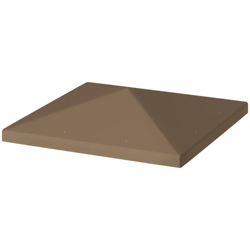 Outsunny Acoperire pentru Foișor de Grădină 3x3 m din Material Oxford 600D cu Orificii de Drenaj, Maro Cumpără online