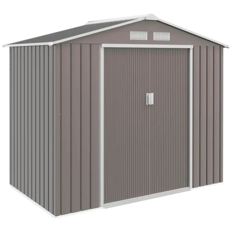 Preț redus Outsunny, casuta pentru ustensile, 213x127x185cm, gri | Aosom Ro