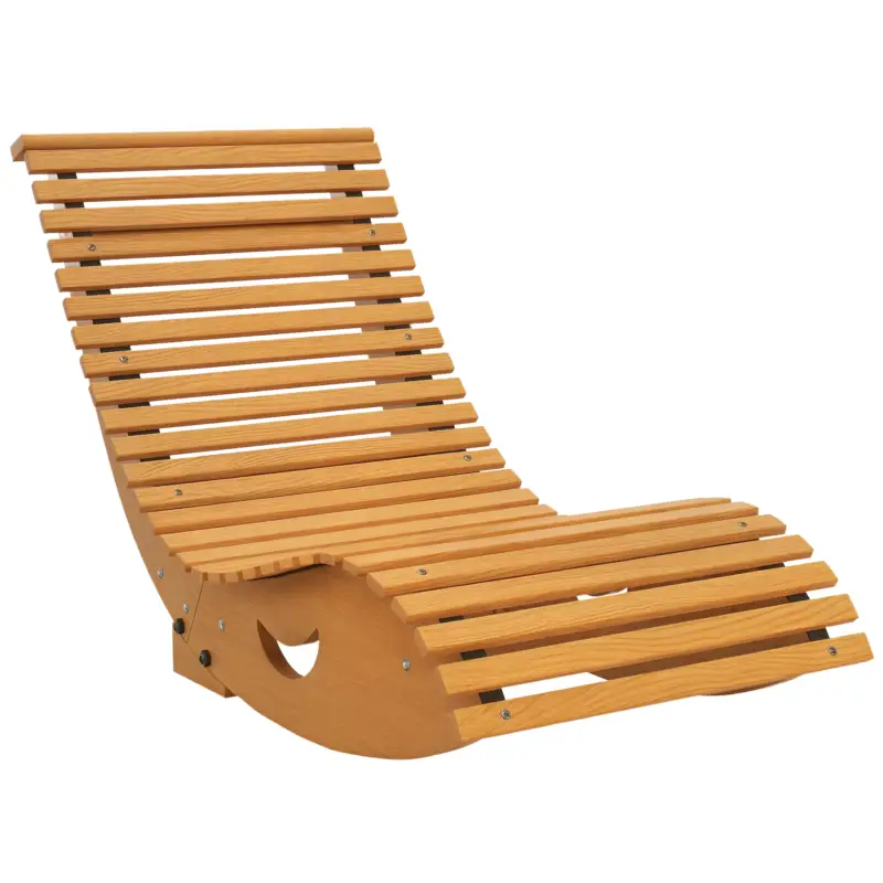 Outsunny Scaun balansoar de grădină în formă de S cu șezut ergonomic, din lemn de brad și pin, 130x60x60 cm Ofertă exclusivă