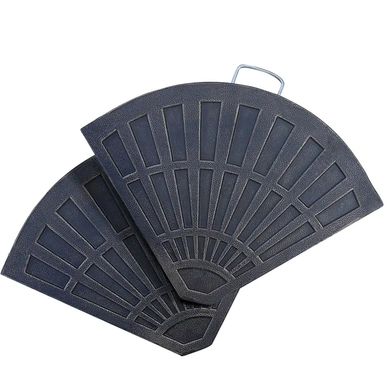 Outsunny Set de 2 Greutăți pentru Umbrelă cu Bază în Cruce, 28 kg, Design în Formă de Evantai, din Colofoniu, 66x47x4.2 cm, Bronz Reducere