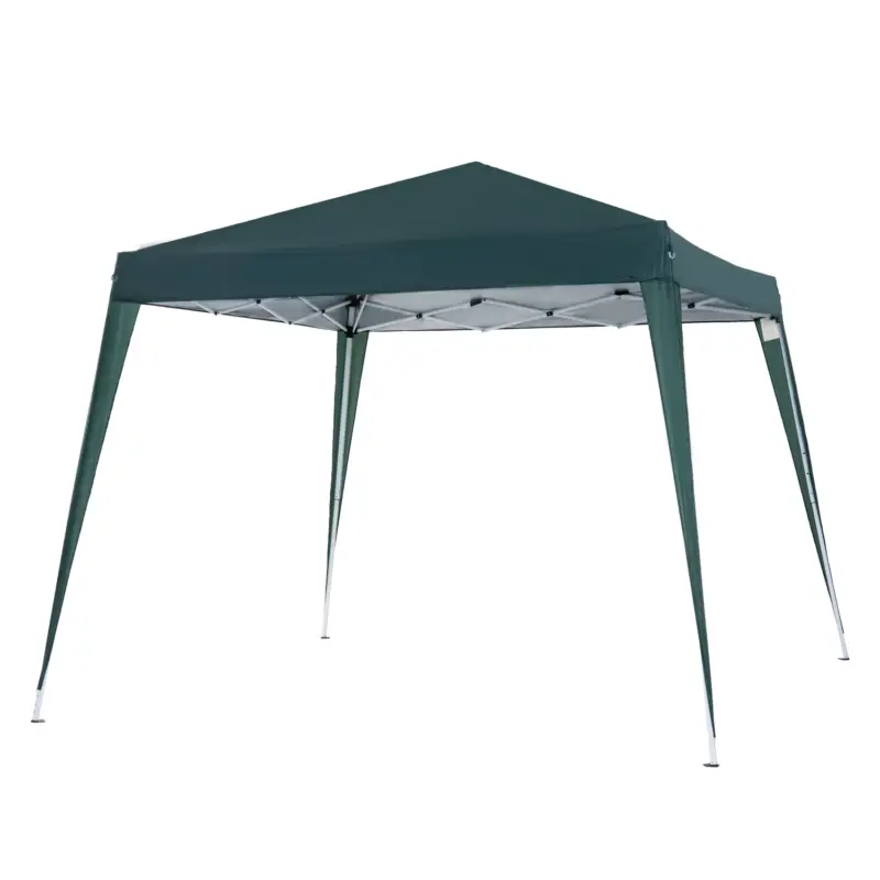 Doar azi Outsunny Foisor Pliabil de Gradina 2.4x2.4m în Oțel și poliester, Verde