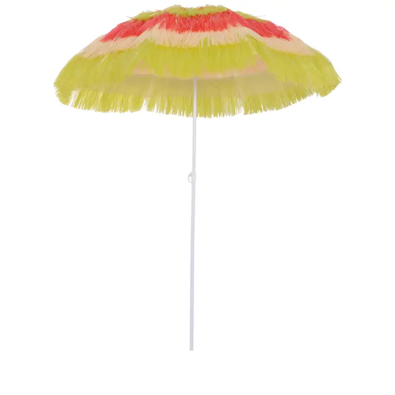 Preț promoțional Outsunny Umbrelă Hawaiană Portabilă, Acoperitoare Ø160cm, Impermeabilă, Înălțime până la 180cm